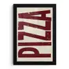 Pizza - Vintage - Decoratie - Japandi fotolijst zwart zonder passe partout klein -3d