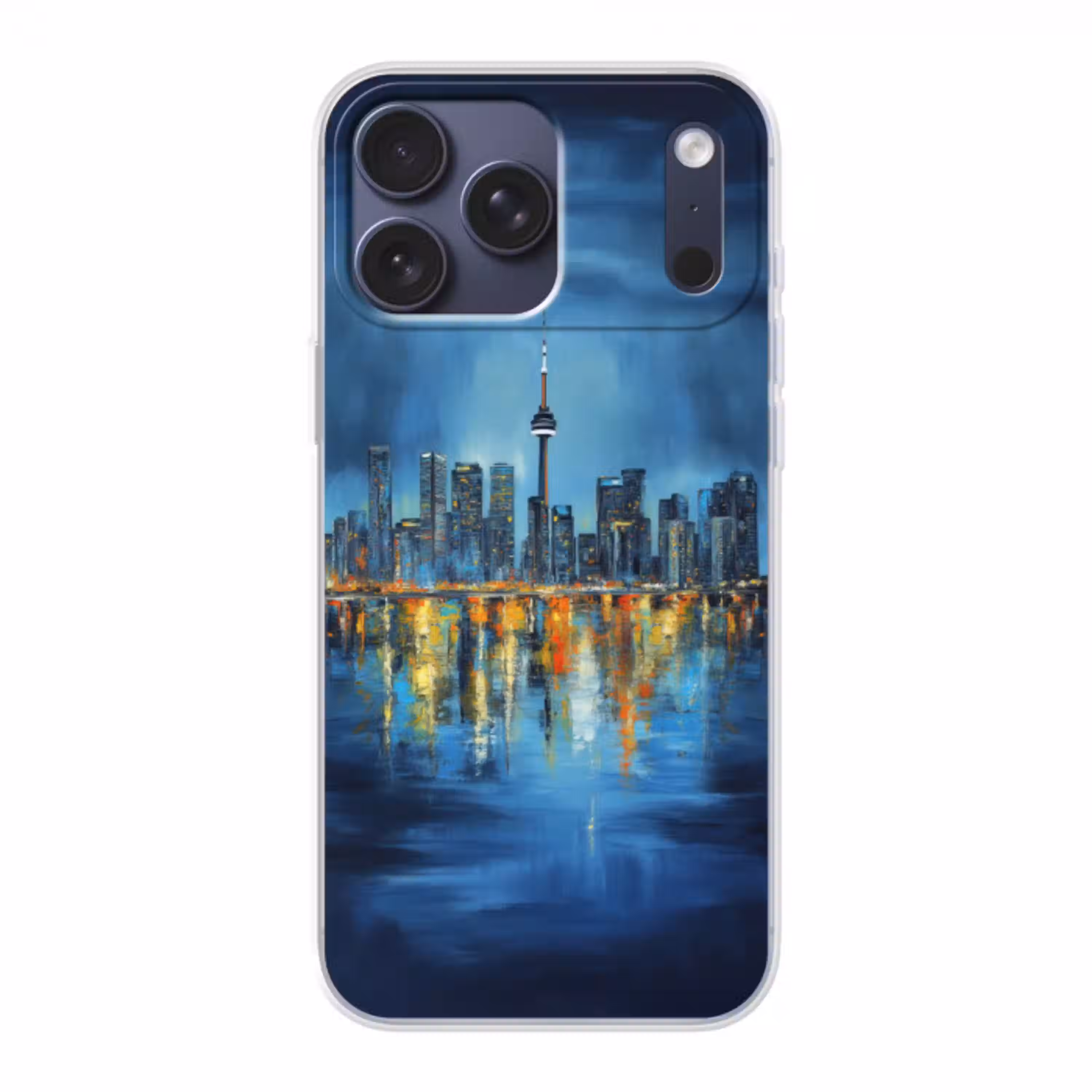 Skyline Toronto - Water - Stadslichten - Toren Telefoonhoesje iPhone 17 Pro Max klein -3d