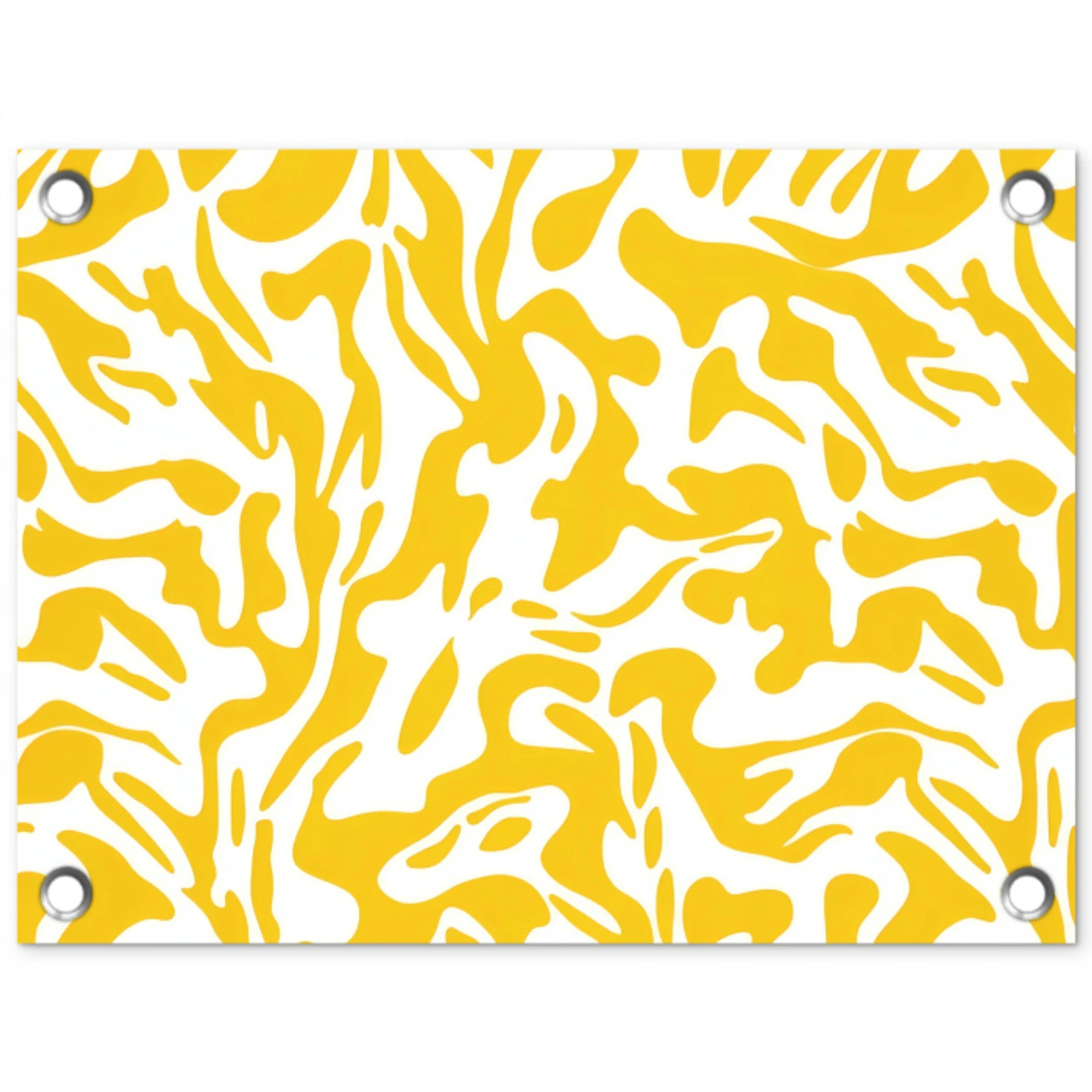 Vormen - Wit - Abstract tuinposter los doek klein -3d