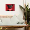 Amor - Hond  - Hartje - Rood tuinposter los doek klein -sfeer7