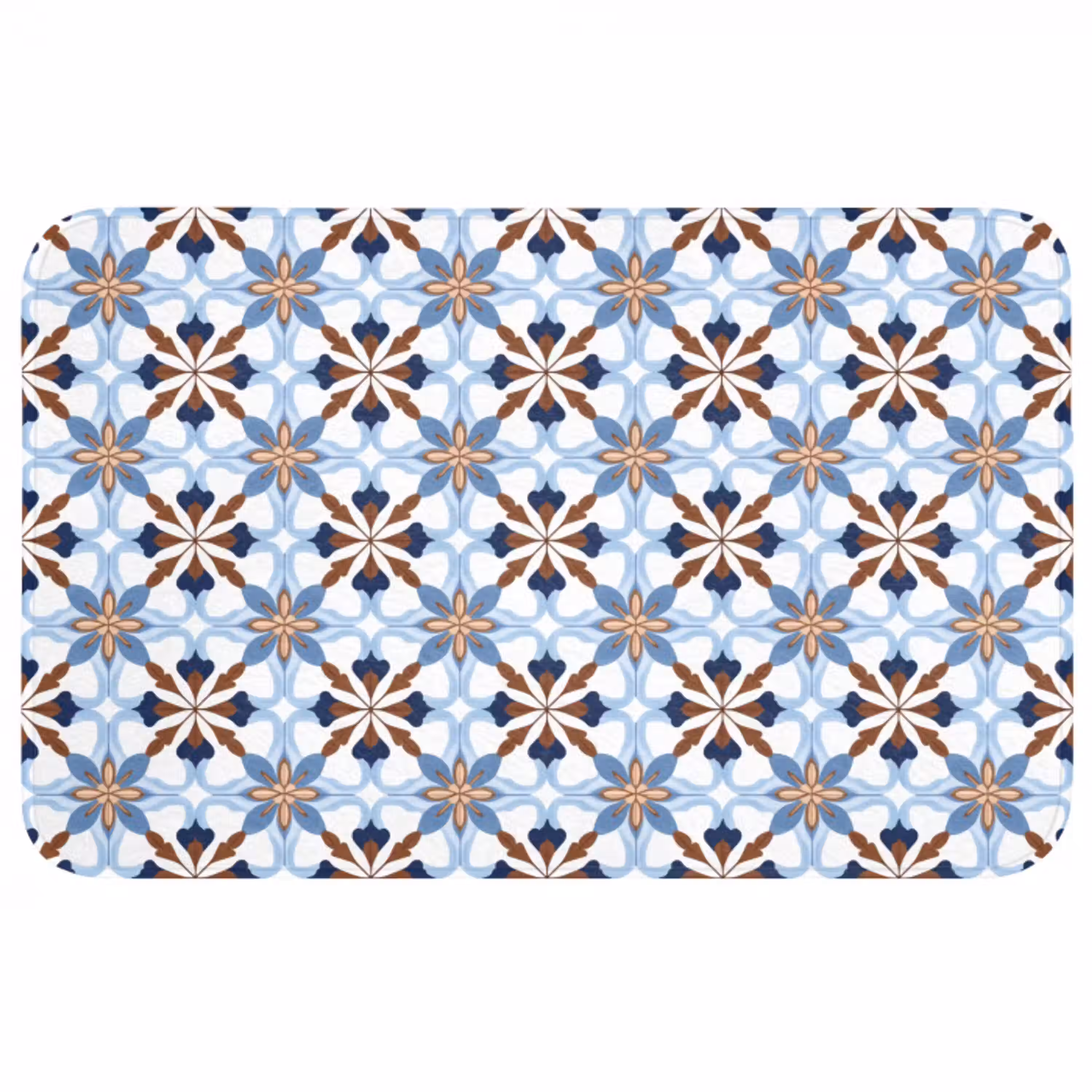 Ornament - Tegel - Kleurrijk WCmat middel 1009 -3d
