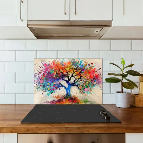 Levensboom - Natuur - Kleurrijk - Boom keuken achterwand spatscherm klein -sfeer2