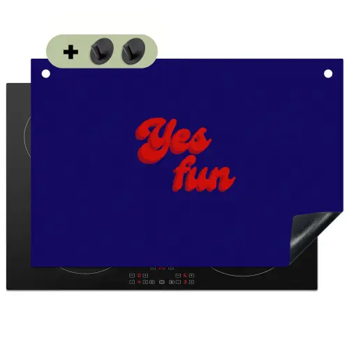 Blauw - Rood - Yes fun - 3D Inductie beschemer met haakjes klein -3d
