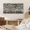 Hortensia’s - Stenen - Muur - Bloemen PET vilt middel -sfeer3