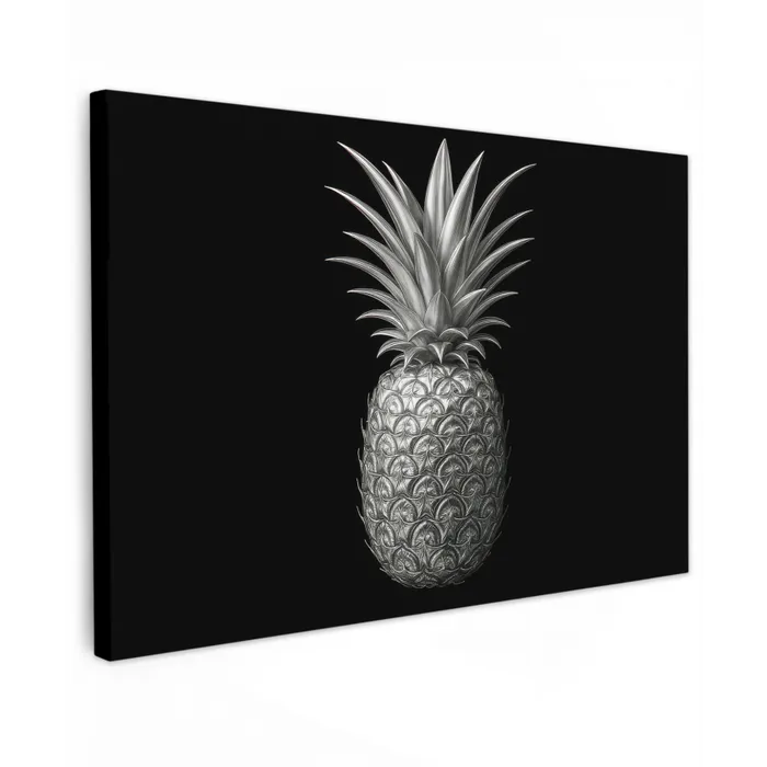 Ananas - Gedetailleerd - Bladeren canvas 2cm klein -z3d