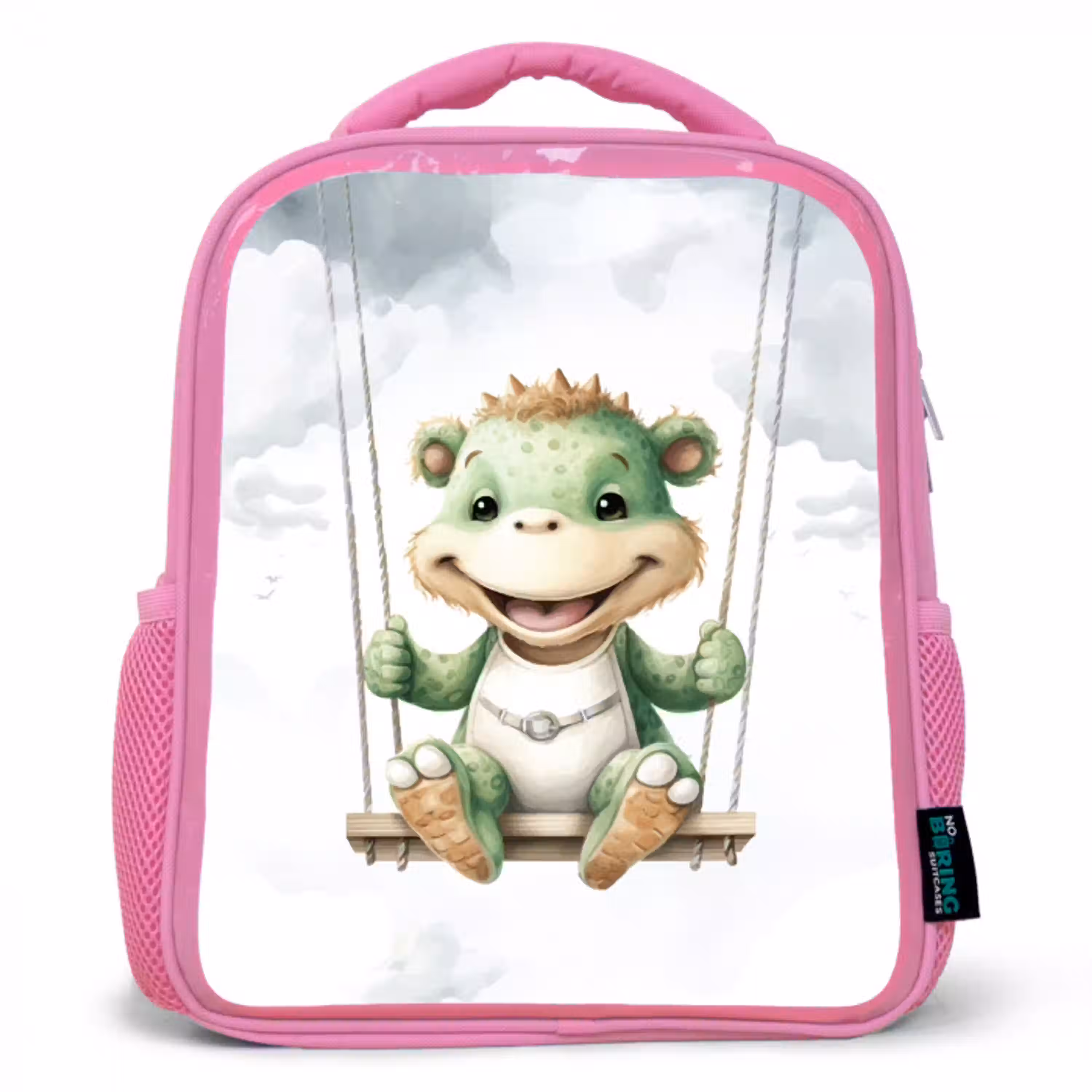 Draak - Baby dier - Kinderen Kinderrugzak - Roze middel -3d