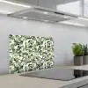 Abstract - Camouflage - Groen keuken achterwand spatscherm klein 900 -3d_schuin