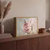Bloem - Leeuwenbek - Roze - Stengel Light Box met batterij (Wandlamp) middel -sfeer2