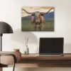 Longhorn - Landschap - Zonsondergang PET vilt klein -sfeer5