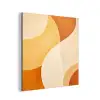 Abstract - Patroon - Modern - Beige - Oranje aluminium wit klein -3d