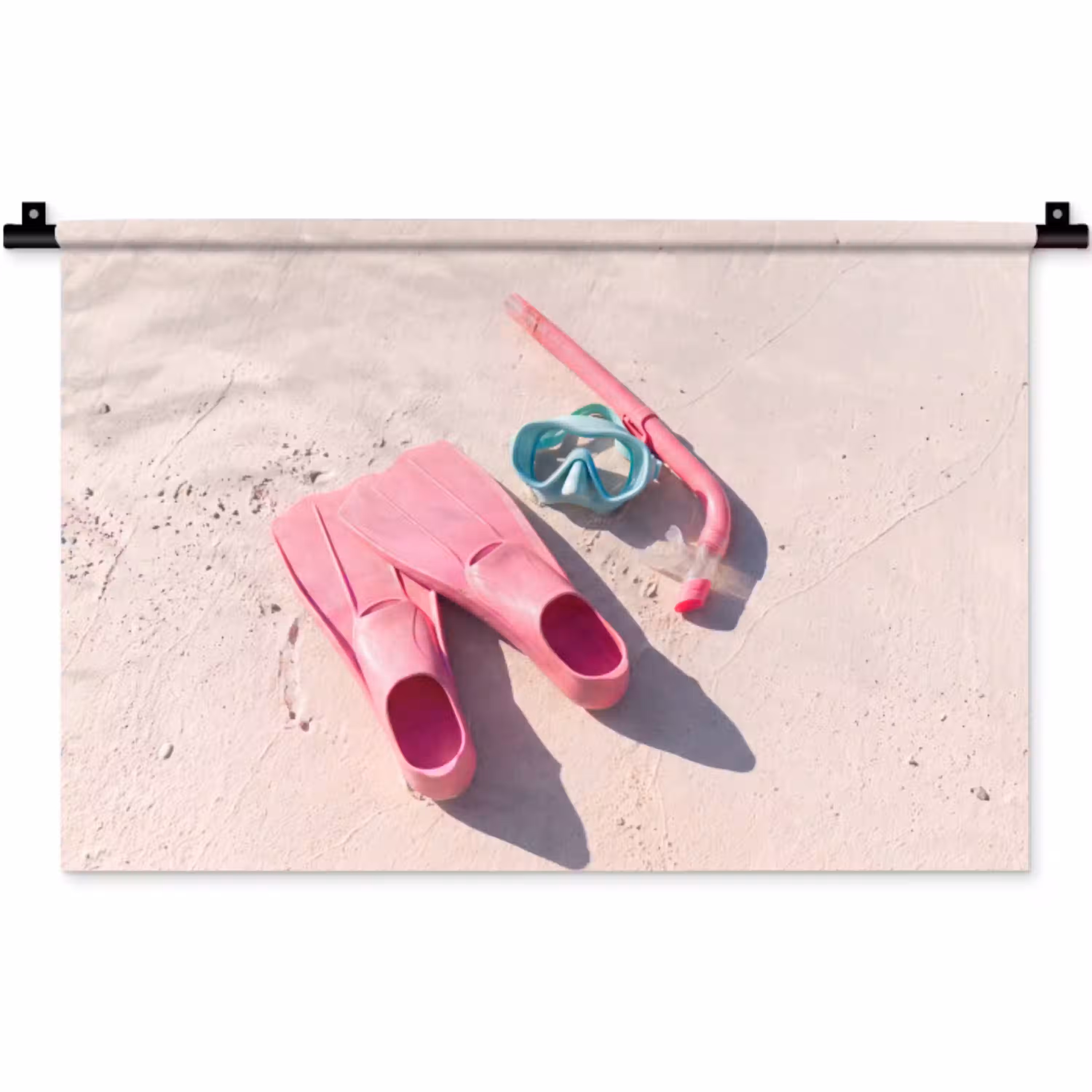 Snorkelset - Strand - Zomer - Roze Wandkleed katoen klein -zz3d