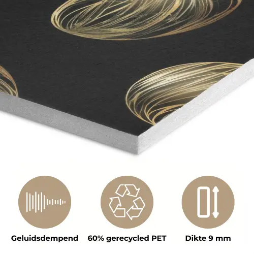 Eieren - Goud - Patroon PET vilt klein -closeup_NL