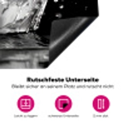 Water - Zwart - Abstract Inductie beschermer vinyl 3mm klein -zzzzzzz-lf-onderkant