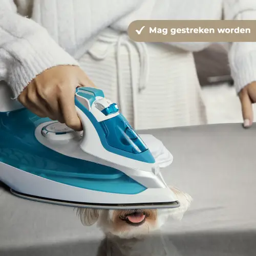 Hond - Wit - Kok Wandkleed katoen klein -sfeer9