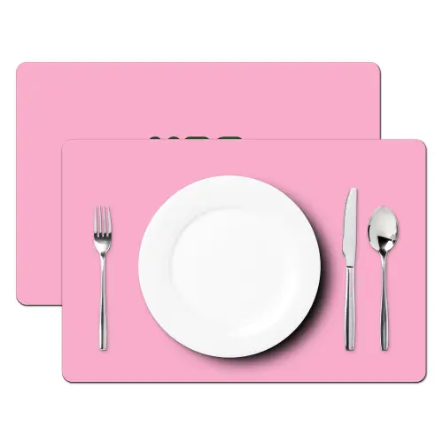 Yes fun - Groen - Roze Placemat vinyl groot -zzsfeer2_Kitchenyeah-website