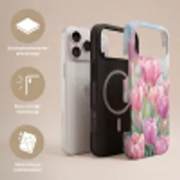 Tulpen - Veld - Lente - Roze Toughcase MagSafe Apple iPhone 17 Pro Max klein -USP_Lagen_NL