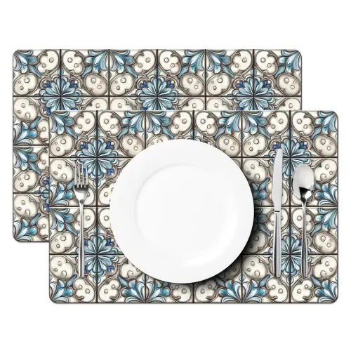 Barok - Tegel - Kleurrijk Placemat vinyl groot 368 -zzsfeer2_Kitchenyeah-website