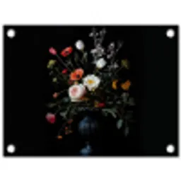 Bloemstuk - Vaas - Zwart tuinposter los doek klein -3d