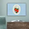 Aardbeien - Lijst - Rood - Geruit canvas 2cm klein -sfeer4