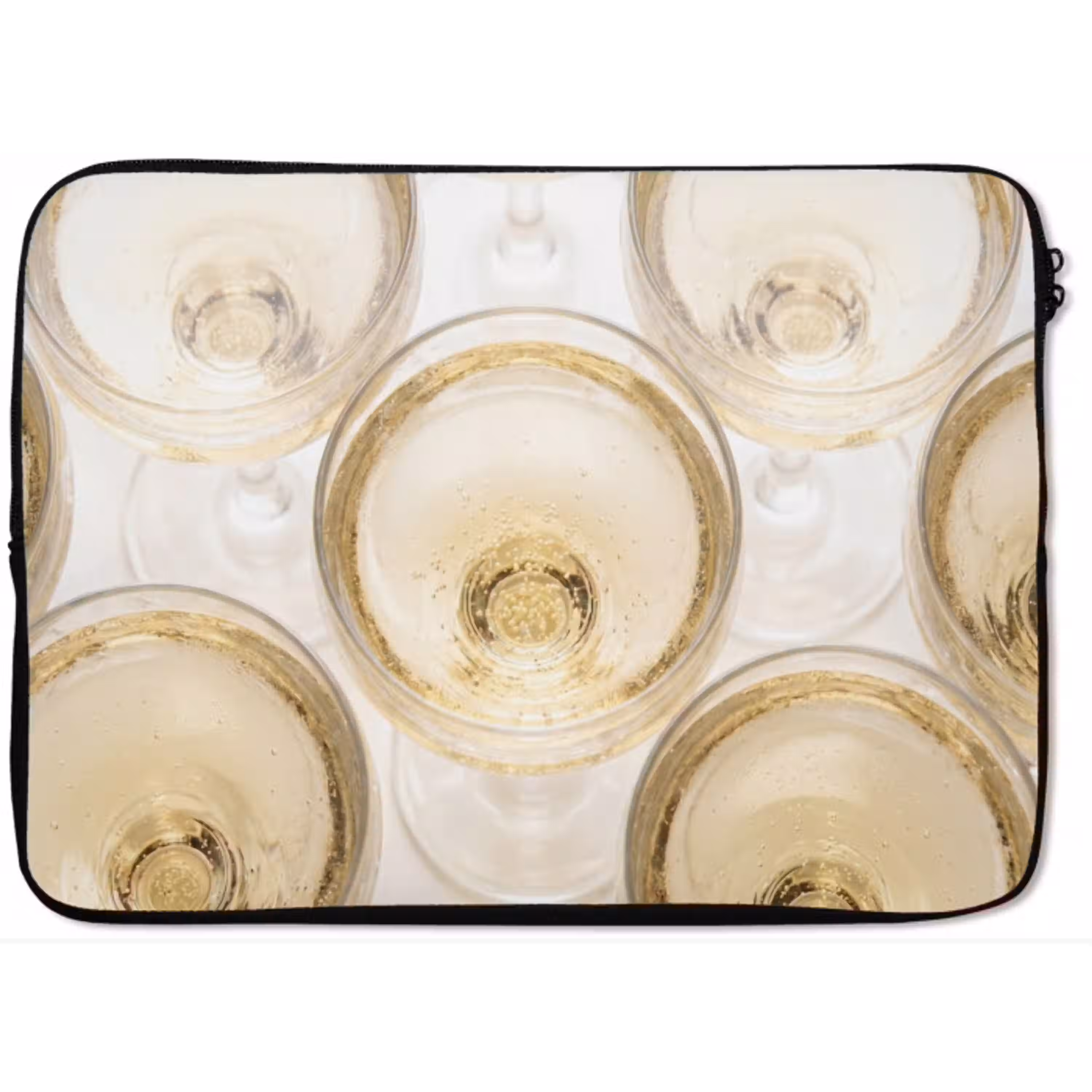 Drank - Glazen - Feest - Goud laptophoes neopreen klein -zkaufland3dotto