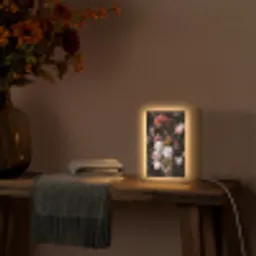 Stilleven met bloemen - Jan Davidsz de Heem - Kat Light Box met kabel (Tafellamp) klein -sfeer4