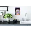 Doorkijk - Lavendel - Bloemen - Paars - Poort Muursticker klein -keuken