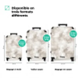 Organisch - Patroon - Gemêleerd NBS - Handbagage koffer - Volwassenen Unisex middel zzzzzzVergelijking_3FR