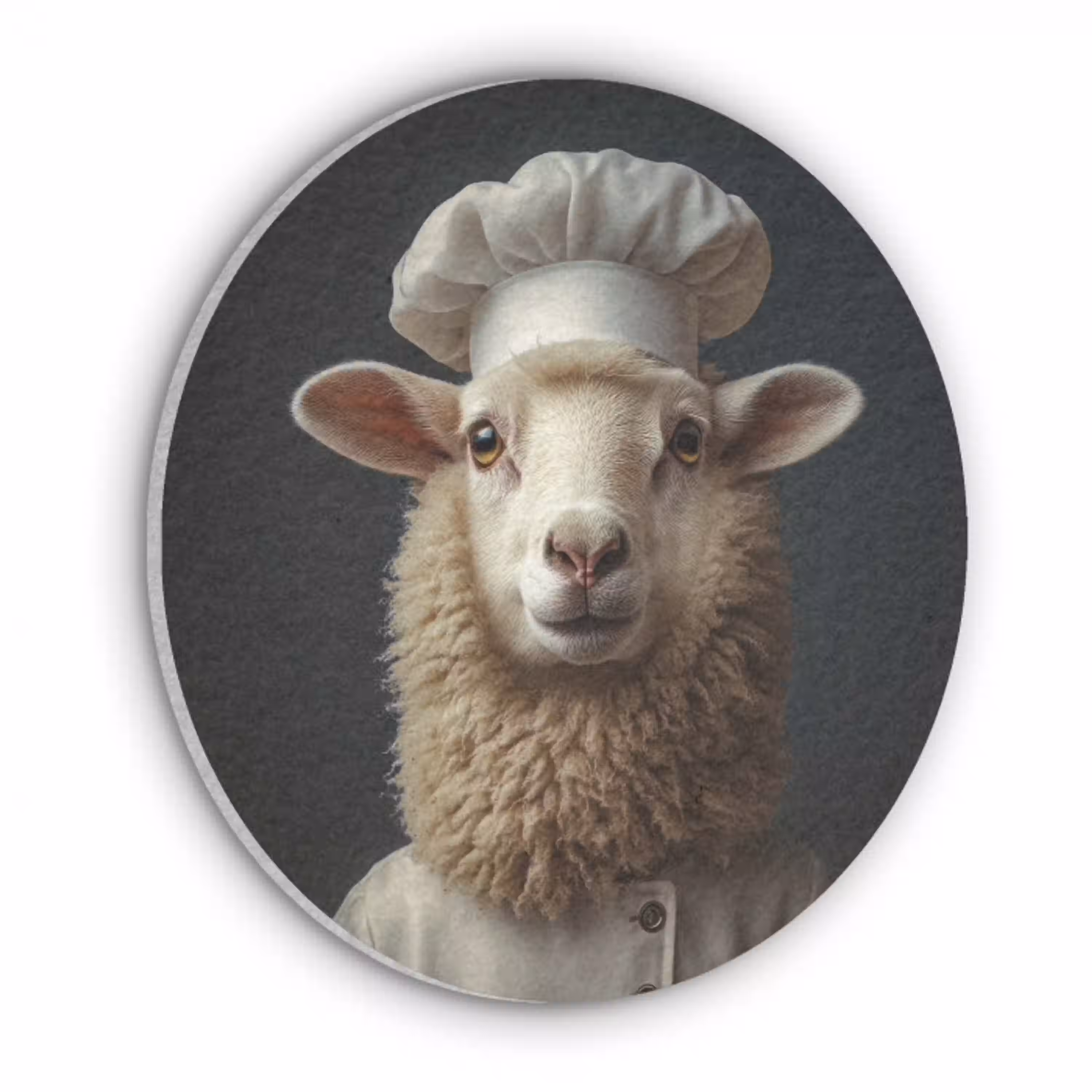Schaap - Wol - Kok Akoestische PET Vilt - Rond klein -3d