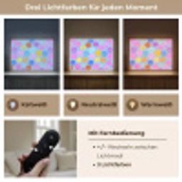 Smileys - Kleurrijk - Grappig Light Box met batterij (Wandlamp kind) middel -USP_lichtkleurDE