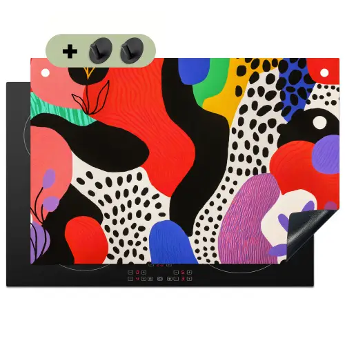 Abstract - Vormen - Kleuren - Stippen Inductie beschemer met haakjes klein -3d