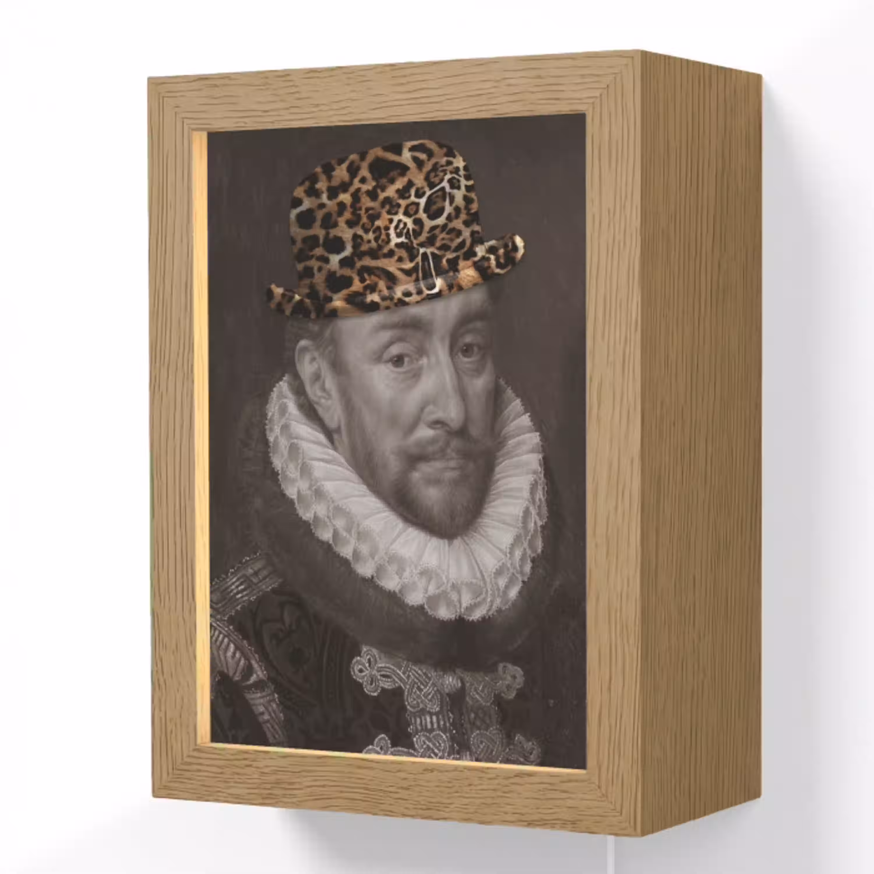 Willem van Oranje - Adriaen Thomasz - Panterprint Light Box met kabel (Wandlamp) klein -3d