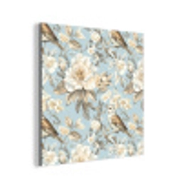 Botanisch - Zangvogel - Blauw aluminium wit klein 46 -3d