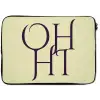 Oh hi - Geel - Monogram laptophoes neopreen klein -zkaufland3dotto