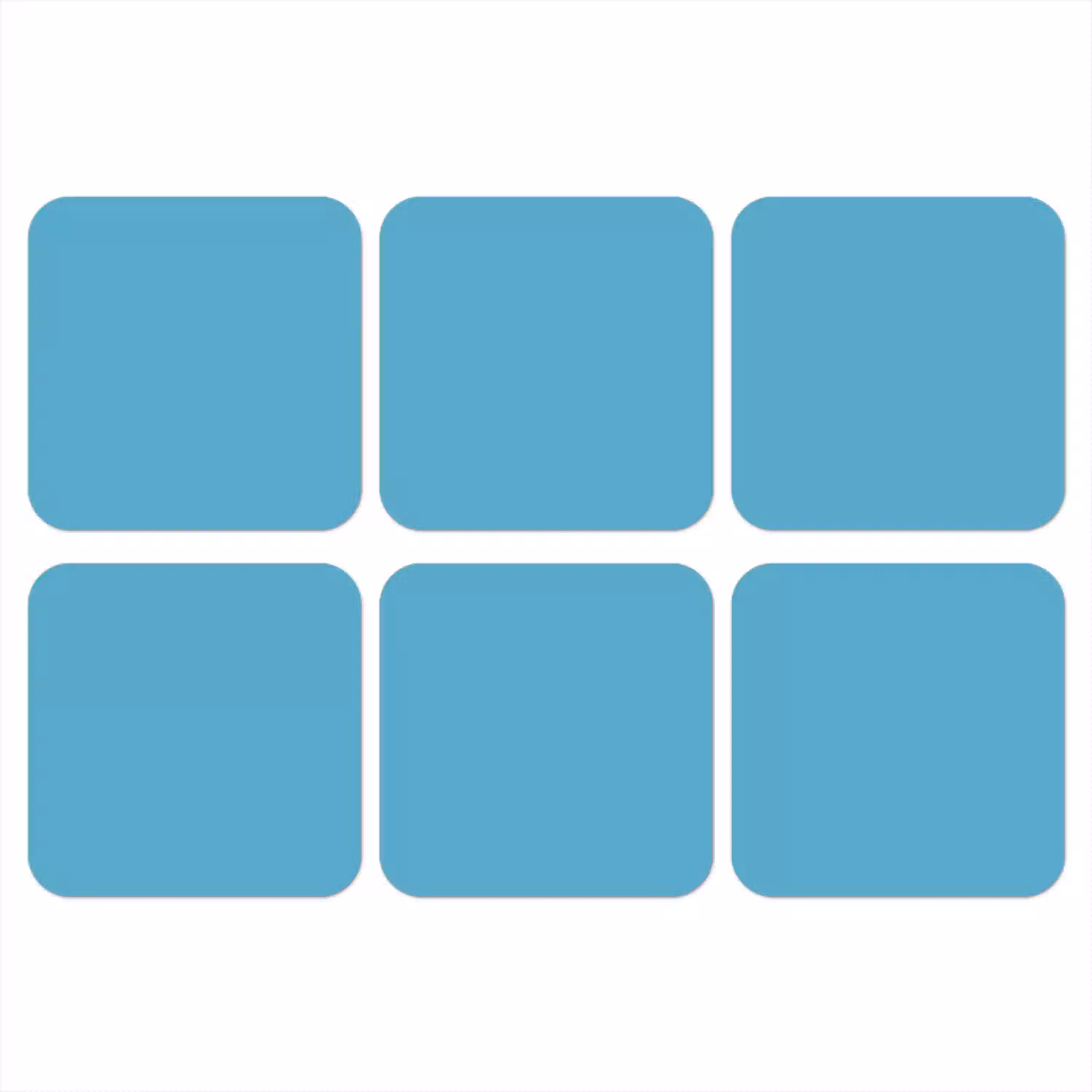 Ocean - Teal - Blauw onderzetter kurk middel 366 -3d