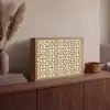 Siertegel - Patroon - Bruin Light Box met batterij (Wandlamp) middel 907 -sfeer2