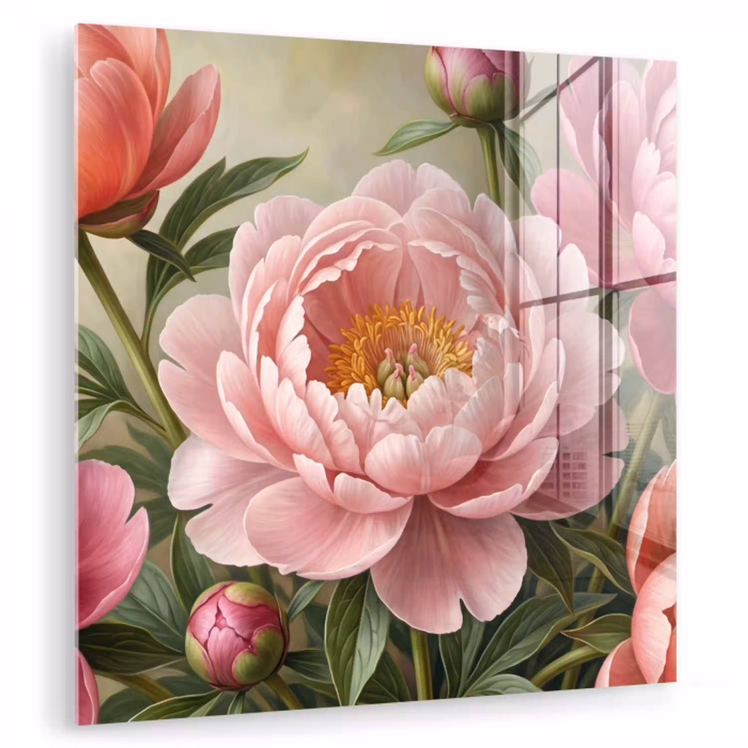 Bloemen - Roze - Klassiek - Gedetailleerd - Natuur plexiglas 5mm klein -zzzproduct_nieuw