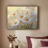 Madeliefjes - Wit - Zonlicht Textielframe zwart klein -sfeer1