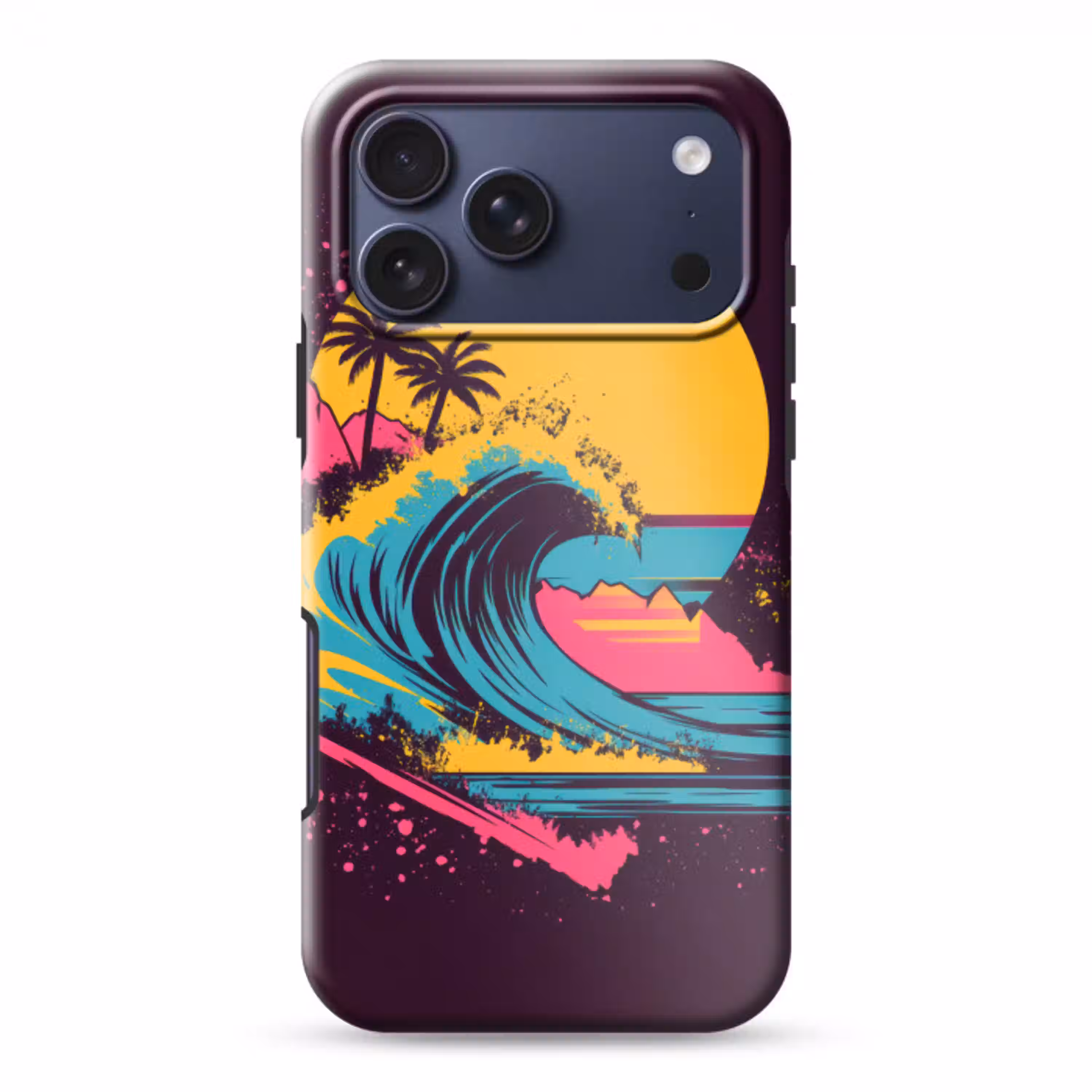 Golf - Kleurrijk - Zon - Palmbomen Toughcase MagSafe Apple iPhone 17 Pro Max klein -3d