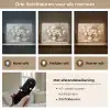 Vaas - Bloemen - Kunst - Goud Light Box met batterij (Wandlamp) middel -USP_lichtkleurNL