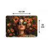 Vrouwen - Bloemen - Modern - Bril - Abstract Placemat vinyl groot -specs
