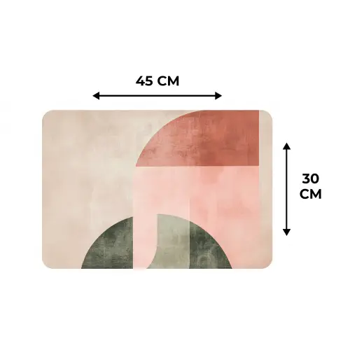 Cirkel - Abstract - Roze Placemat vinyl groot -specs