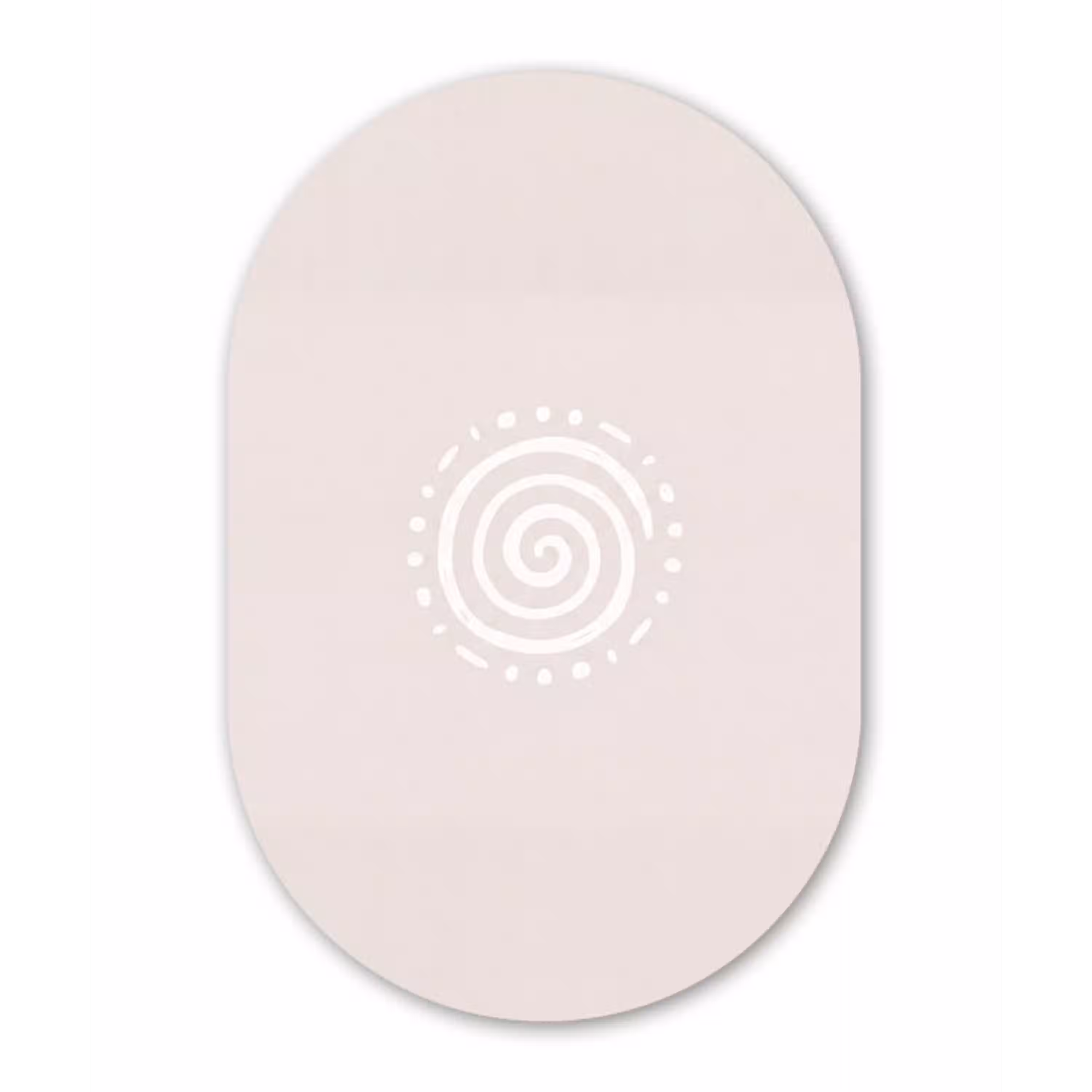 Symbool - Spiraal - Abstract - Minimalistisch - Beige Wandcirkel Ovaal Forex klein -3d