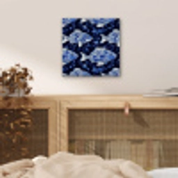 Vissen - Bloemen - Blauw aluminium wit klein 46 -sfeer3