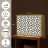 Klassiek - Geometrisch - Blauw Light Box met batterij (Wandlamp) middel 907 -USP_websiteoverzichtNL