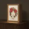 Deurkrans - Strik - Kerst - Rood - Groen Light Box met kabel (Tafellamp) klein -z3d_website