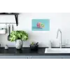 Kiwi - Blauw - Surrealistisch Muursticker klein -keuken