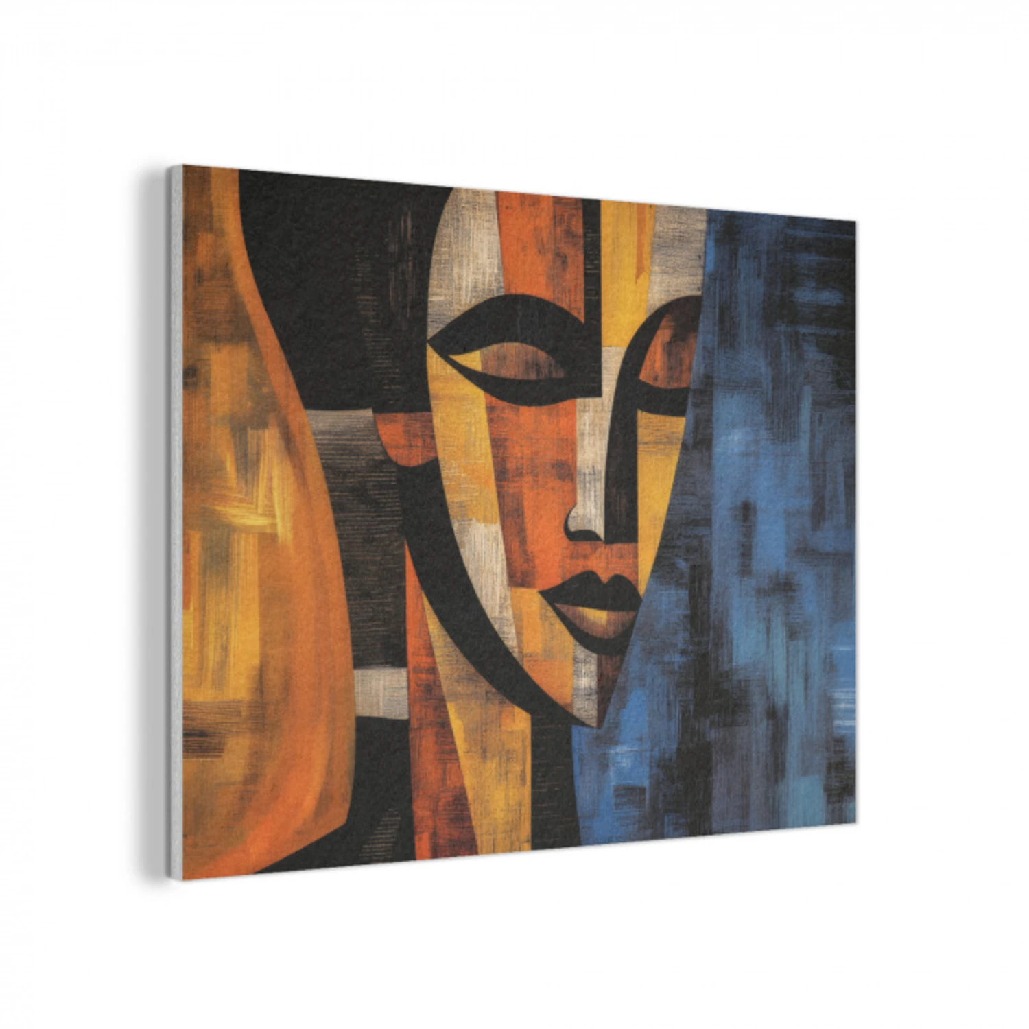 Abstract - Portret - Kleurvakken PET vilt klein -3d