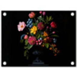 Bloemen - Vrolijk - Vaas tuinposter los doek klein -3d