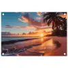 Avondgloren aan Zee tuinposter los doek klein -3d