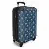 Patronen - Kleine palmbomen op blauwgrijs NBS - Handbagage koffer - Kinderen Unisex middel -productfoto_3d